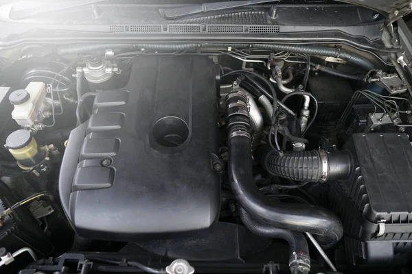 Close Powerful Car Engine Internal Design Engine Automobile Metal Car — Stock Photo, Image