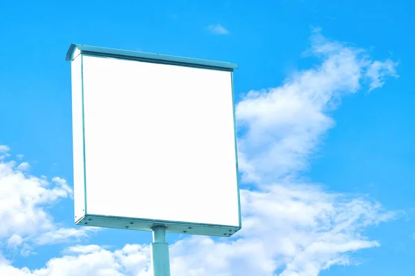 Billboard - Square Blank Billboard with empty screen and beautiful cloudy sky for outdoor advertising poster,Copy space banner ready for your advertisement design or mock up text.Business Concept.