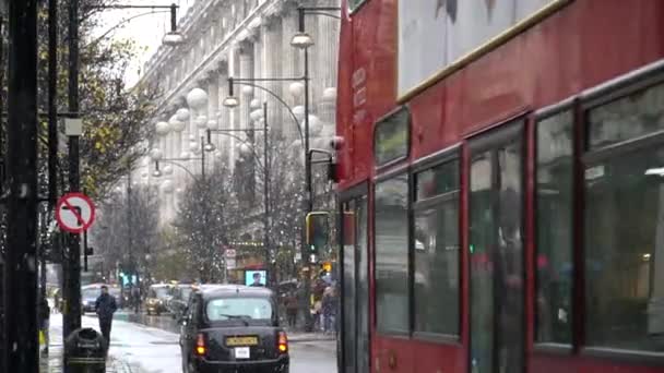 Λονδίνο Ηνωμένο Βασίλειο Routemaster Είναι Μεταφορά Στο Λονδίνο Red Bus — Αρχείο Βίντεο