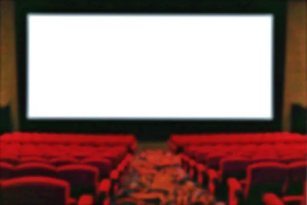 Blurred Background Empty Cinema Theater Hall Red Seat Blank White — Stock Photo, Image