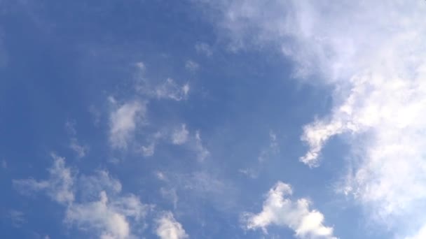 Timelapse Nuages Mouvants Ciel Bleu Nature Arrière Plan Concept Vol — Video