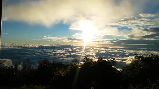 山の頂上から雲 — ストック動画