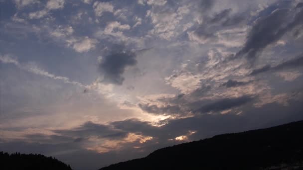 Zonsondergang Van Het Juragebergte — Stockvideo