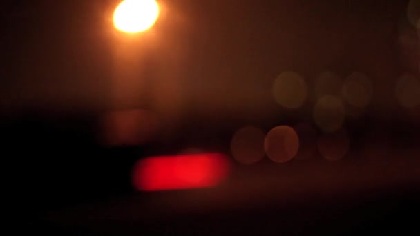 Video Von Unscharfen Dunklen Lichtern — Stockvideo
