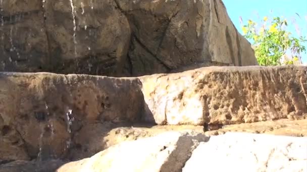 Vidéo Rocks Waterfall Wide Séquence Vidéo