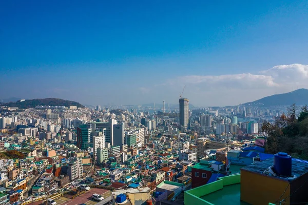 Busan, South Korea: View of Busan City from the Hillside Settlement near Gamcheon