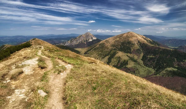 Hill Rozsutec Och Stoh Mala Fatra National Park Slovakien Bergslandskap — Stockfoto