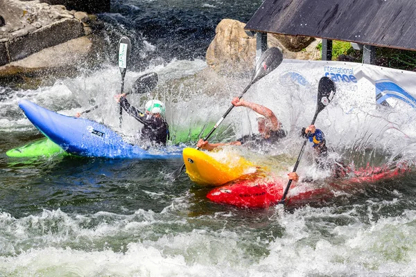 Liptovsky Mikulas Eslovaquia Jun Extremo Slalom Canoa Copa Del Mundo —  Fotos de Stock