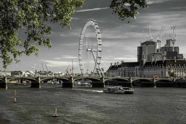 London Wielka Brytania Maja Londyn Oko Rzeka Thames Maja 2018 — Zdjęcie stockowe