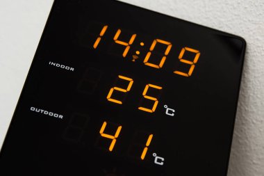 Ev meteo istasyonunda yaz sıcak sıcaklıkları