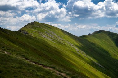 Dağ izi düşük Tatras, Slovakya. Yaz manzara