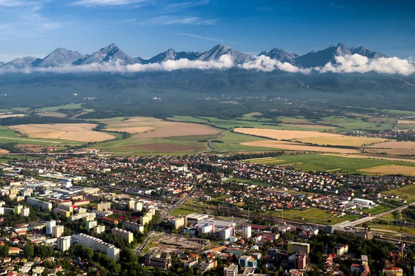 Poprad Słowacja Lipca Wysokie Tatry Miasto Poprad Góry Lipca 2018 — Zdjęcie stockowe