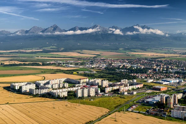 Poprad Slovaquie Juillet Centre Ville Poprad Hautes Montagnes Tatras Haut — Photo