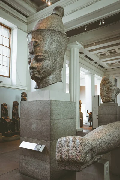 London United Kingdom May Statue Egyptian King Amenhotep Iii British — Stock Photo, Image