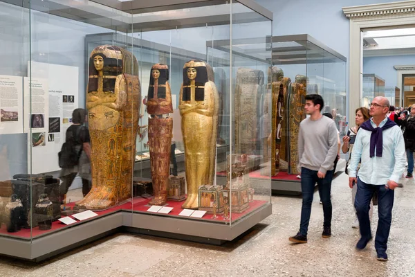 Londres Reino Unido Maio Múmia Egípcia Antiga Museu Britânico Maio — Fotografia de Stock