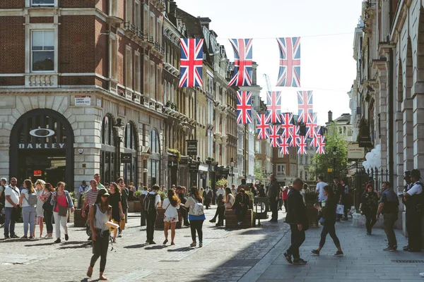 London United Kingdom May Flags Great Britain Street May 2018 — Stock Photo, Image