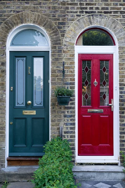 Typical Colorful Doors House London — Stock Photo, Image