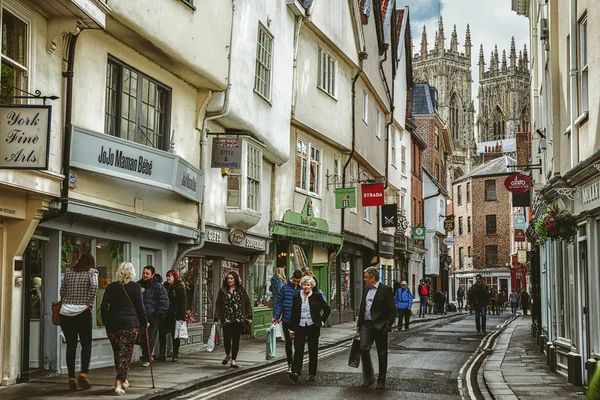 York England May Centre City York Full People May 2018 — Stock Photo, Image