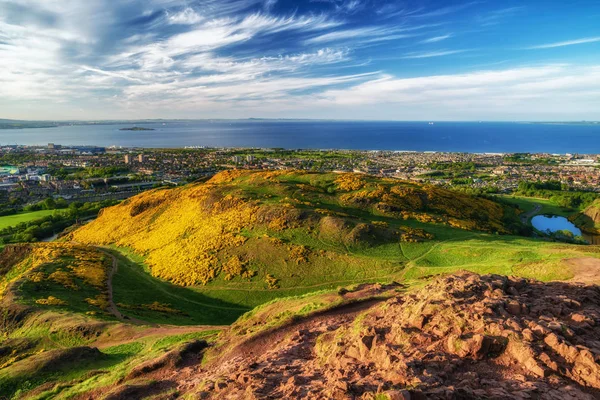 Vista Arthur Hill City Edimburgo Escócia — Fotografia de Stock