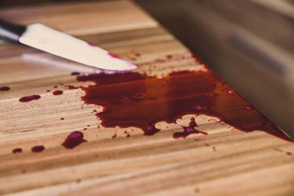 Μαχαίρι Και Αίμα Δολοφονία Έννοια — Φωτογραφία Αρχείου