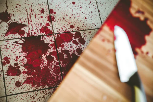 Нож Кровь Концепция Убийства — стоковое фото