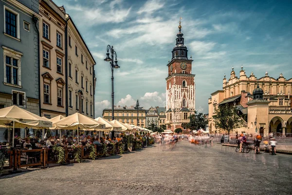 Krakow Polonya Ağustos Rynek Glowny Ağustos 2018 Üzerinde Krakow Denilen — Stok fotoğraf