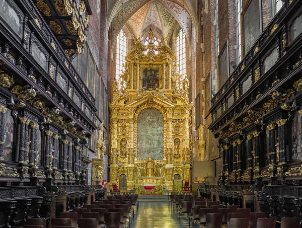 Krakow Polonia Agosto Altare Oro Sulla Basilica Del Corpus Agosto — Foto Stock