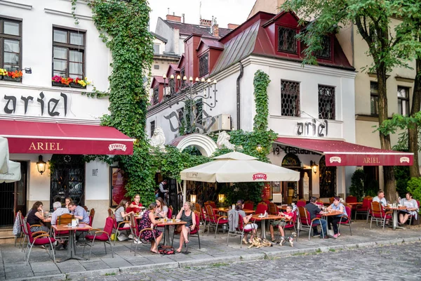 Krakow Poland August Old Jewish Quarter Called Kazimierz August 2018 — Stock Photo, Image