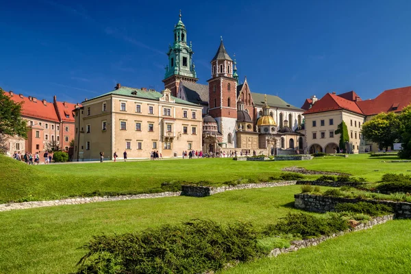 Krakov Polsko Srpna Wawel Středověký Hrad Katedrála Centru Města Srpna — Stock fotografie