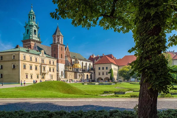 Krakow Polonya Ağustos Ortaçağ Wawel Kalesi Ağustos 2018 Şehir Krakow — Stok fotoğraf