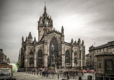 Edinburgh, İskoçya - 18 Mayıs: St. Giles Katedrali 18 Mayıs tarihinde şehir merkezinde. 2018 yılında Edinburgh