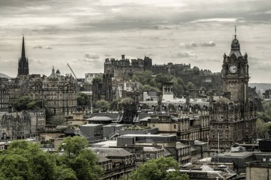 Edinburgh, İskoçya - 18 Mayıs: Görünümü City Calton Hill üzerinde 18 Mayıs. 2018 yılında Edinburgh