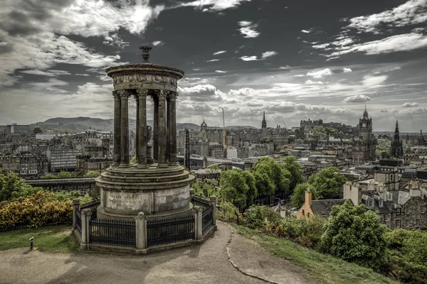 Edinburgh Scotland May Dugald Stewart Monument Calton Hill May 2018 — Stock Photo, Image