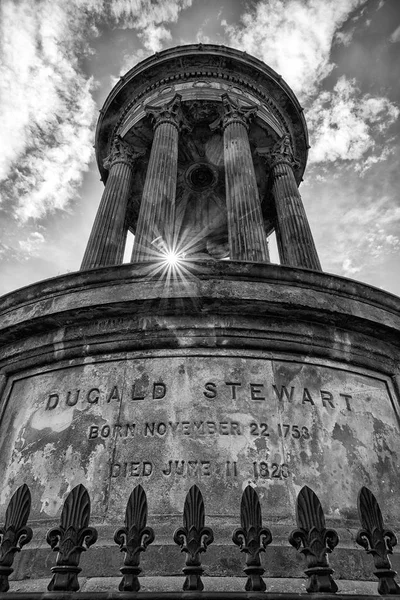 Edimburgo Scotlandia Mayo Monumento Dugald Stewart Colina Calton Mayo 2018 — Foto de Stock