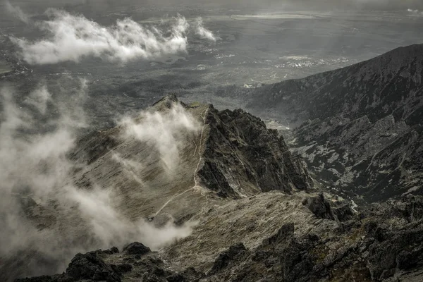 Vue Depuis Sommet Lomnicky Stit Hautes Montagnes Tatras Slovaquie — Photo