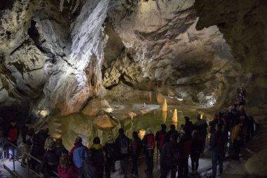 Tatranska Kotlina, Slovakya - 25 Eylül: 25 Eylül 2018 yılında Tatranska Kotlina üzerinde Belianska ziyaret mağara