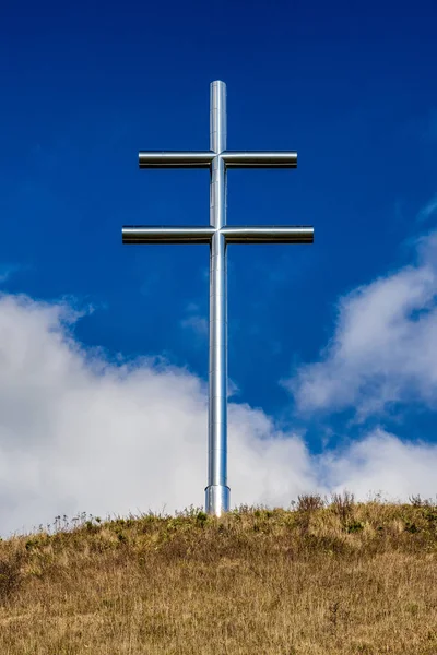 Symbole Slovaquie Double Croix Sommet Colline — Photo