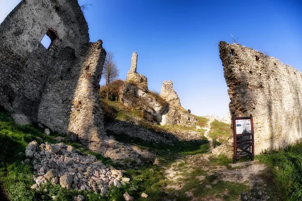 Ruinas Del Castillo Korlatko Eslovaquia Región Zahorie — Foto de Stock