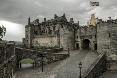 Stirling, İskoçya - 20 Mayıs: Giriş kapısı Stirling üzerinde 20 Mayıs 2018 Stirling kalesinde içine