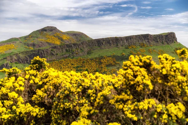 Κάθισμα Του Αρθούρου Και Salisbury Crags Θέα Από Calton Hill — Φωτογραφία Αρχείου