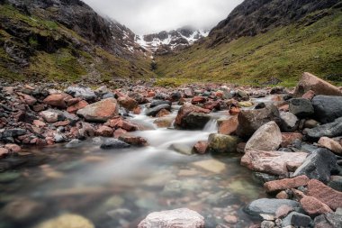 Glen Coe, İskoçya, İskoç peyzaj kayıp Vadisi dağ dere