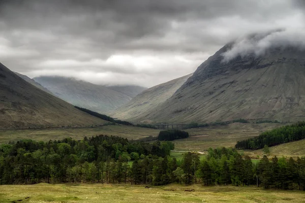 Dunkler Himmel Schottischen Hochland Schottland — Stockfoto