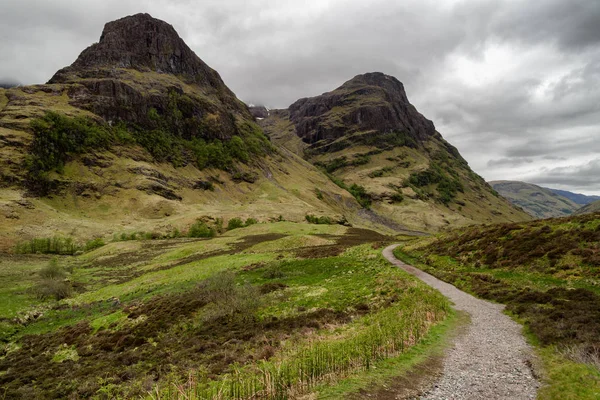 Tři Sestry Hory Glen Coe Skotsku Horská Krajina — Stock fotografie