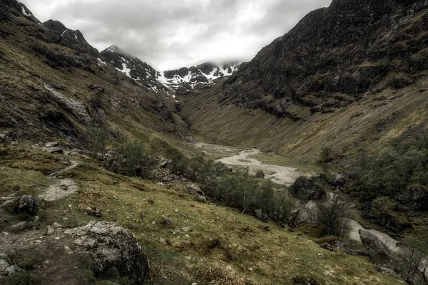 Valle Perduta Glen Coe Scozia Paesaggio Montano Scozzese — Foto Stock