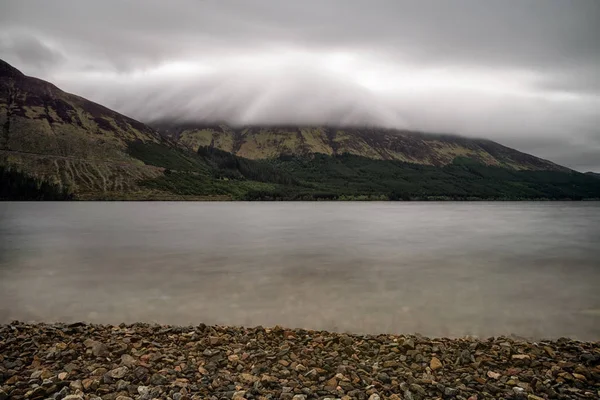 Dark Clouds Lake Loch Lochy Sottish Highlands Scotland — Stock Photo, Image