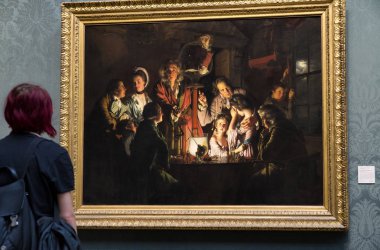 Boyama Joseph Wright Derby ülkedeki bakarak ziyaretçi