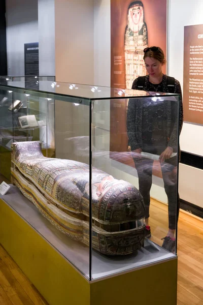 Múmia antiga no museu Hunterian, Glasgow — Fotografia de Stock
