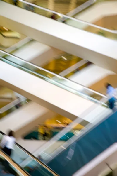 People Escalotors Shoppimg Centre Blurred Motion — Stock Photo, Image
