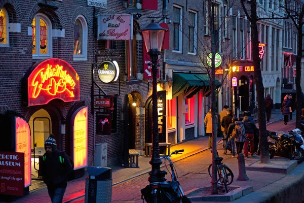 Amsterdams red light-distriktet — Stockfoto