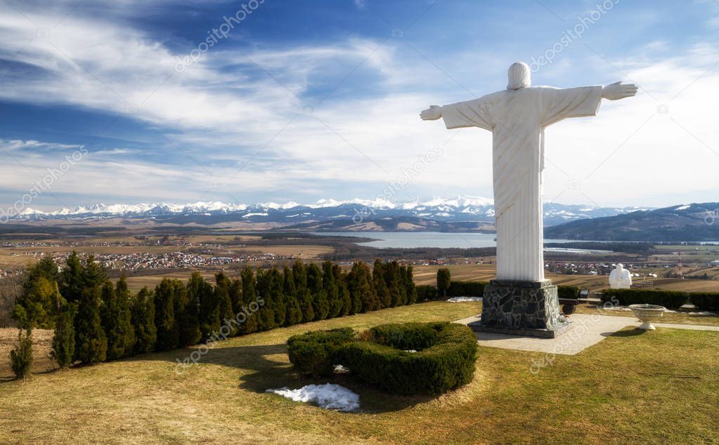 Statue of Jesus Christ at Klin, Slovakia